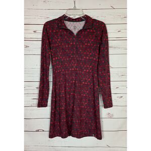 Title Nine Women's XS Extra Small Dark Gray Long Sleeve Athletic Stretchy Dress